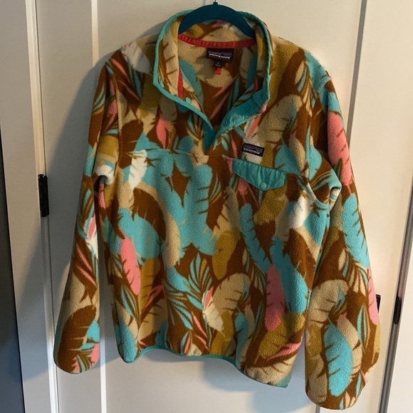 Patagonia Synchilla Snap T Feather Dance EUC - Picture 2 of 10